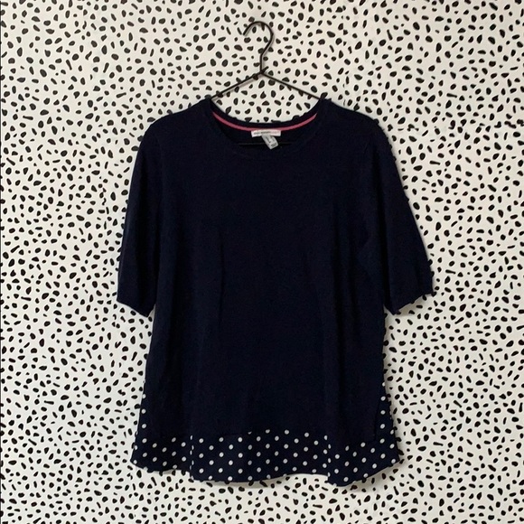 Isaac Mizrahi Tops - Isaac Mizrahi Live Polka Dot Layered Top